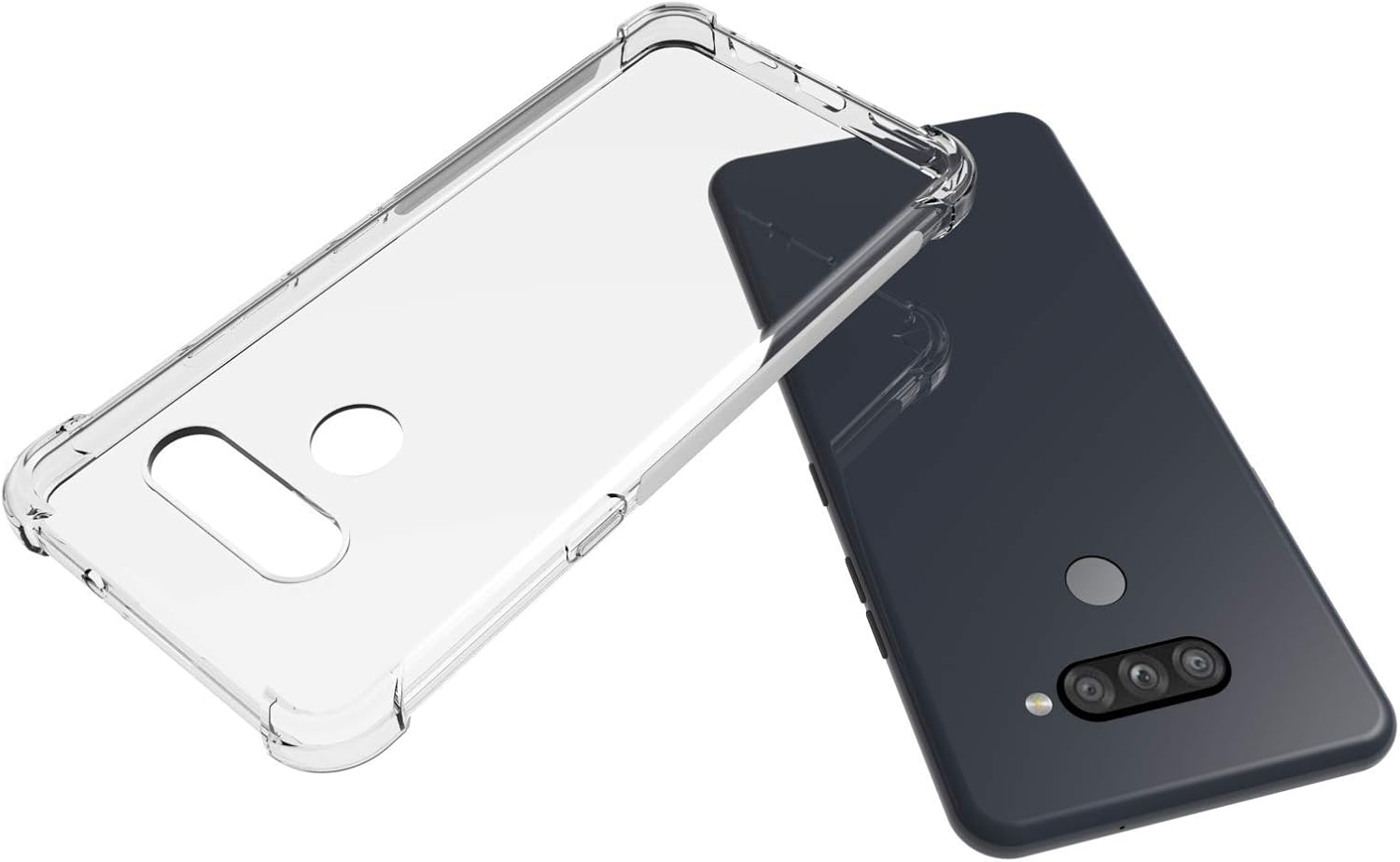 Funda para LG K50S Clear TPU Cuatro Esquinas Cubierta Protectora Transparente Suave Funda