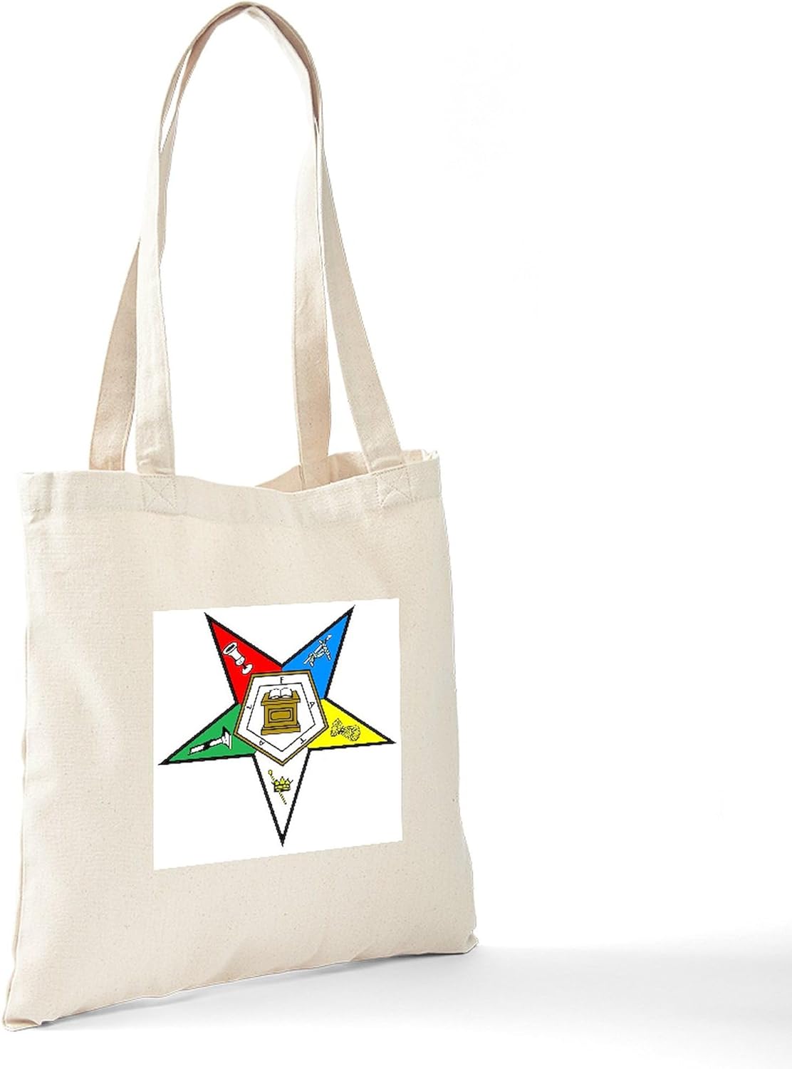 CafePress Eastern Star Tote Bag Natural Canvas Tote Bag, Cloth Shopping Bag