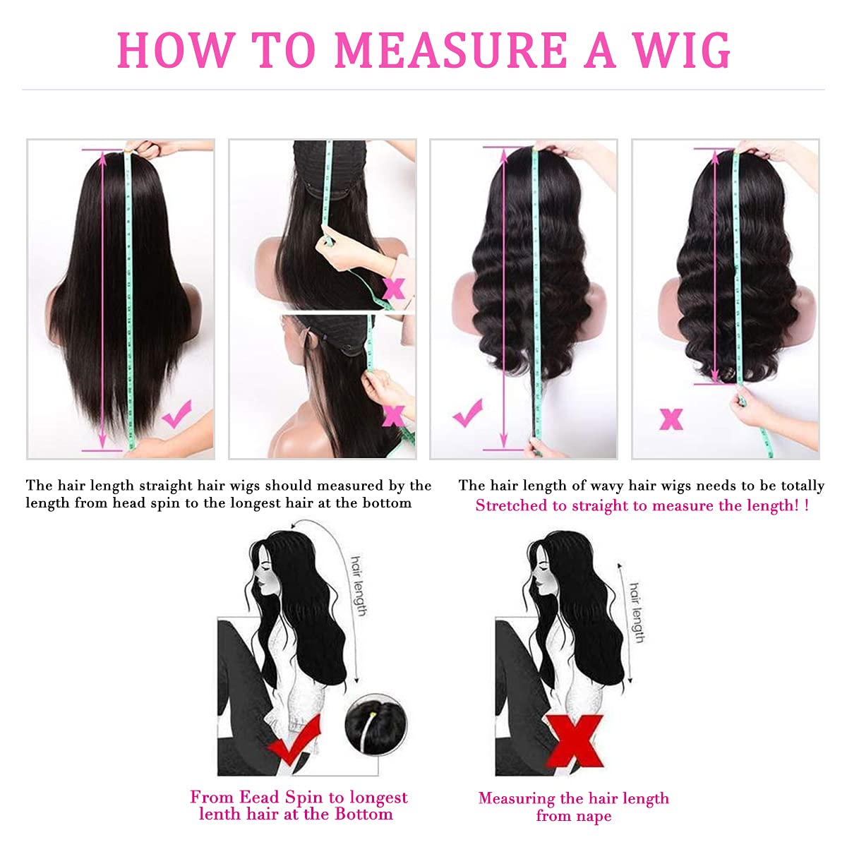 Miz Barn Pelucas de cabello humano brasileño ondulado con encaje frontal para mujeres negras, 13 x 4, densidad del 150 %, prearrancadas con