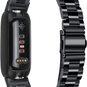 Correa de repuesto de metal de acero inoxidable diseñada para Fitbit Inspire 3 para mujeres y hombres Correa de repuesto de metal de acero inoxidable diseñada para Fitbit Inspire 3 para mujeres y hombres