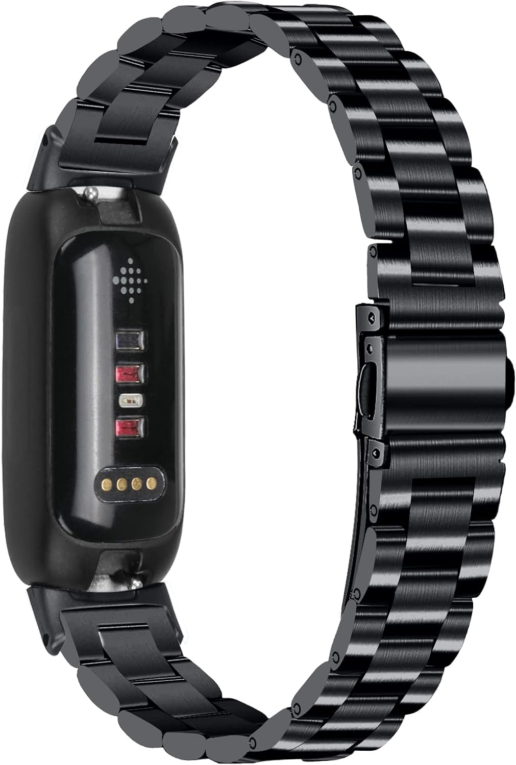 Correa de repuesto de metal de acero inoxidable diseñada para Fitbit Inspire 3 para mujeres y hombres