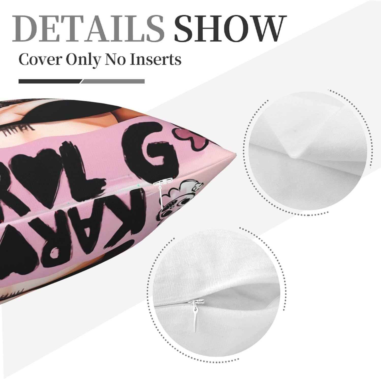 Karol Singer G – Funda de almohada decorativa de 18 x 18 pulgadas, funda cuadrada para sala de estar, dormitorio, sofá, coches