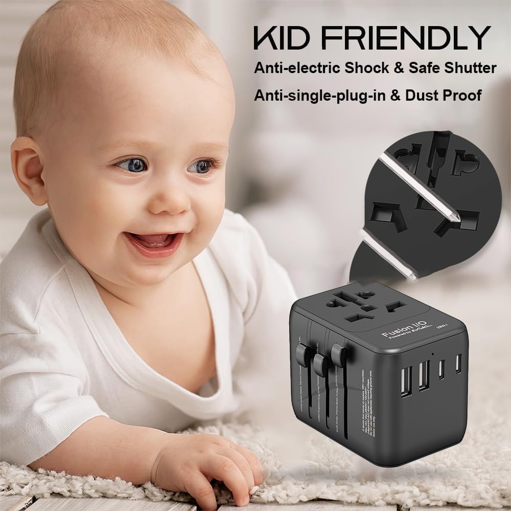 (28W) – Cargador rápido sin bordes que anhela explorar el mundo Cargador universal para teléfonos inteligentes, portátiles, tabletas, cámaras,
