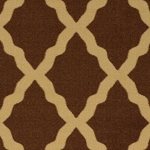 Ottomanson Glamour Collection – Alfombra para cocina, baño y pasillo, antideslizante, diseño de enrejado marroquí contemporáneo