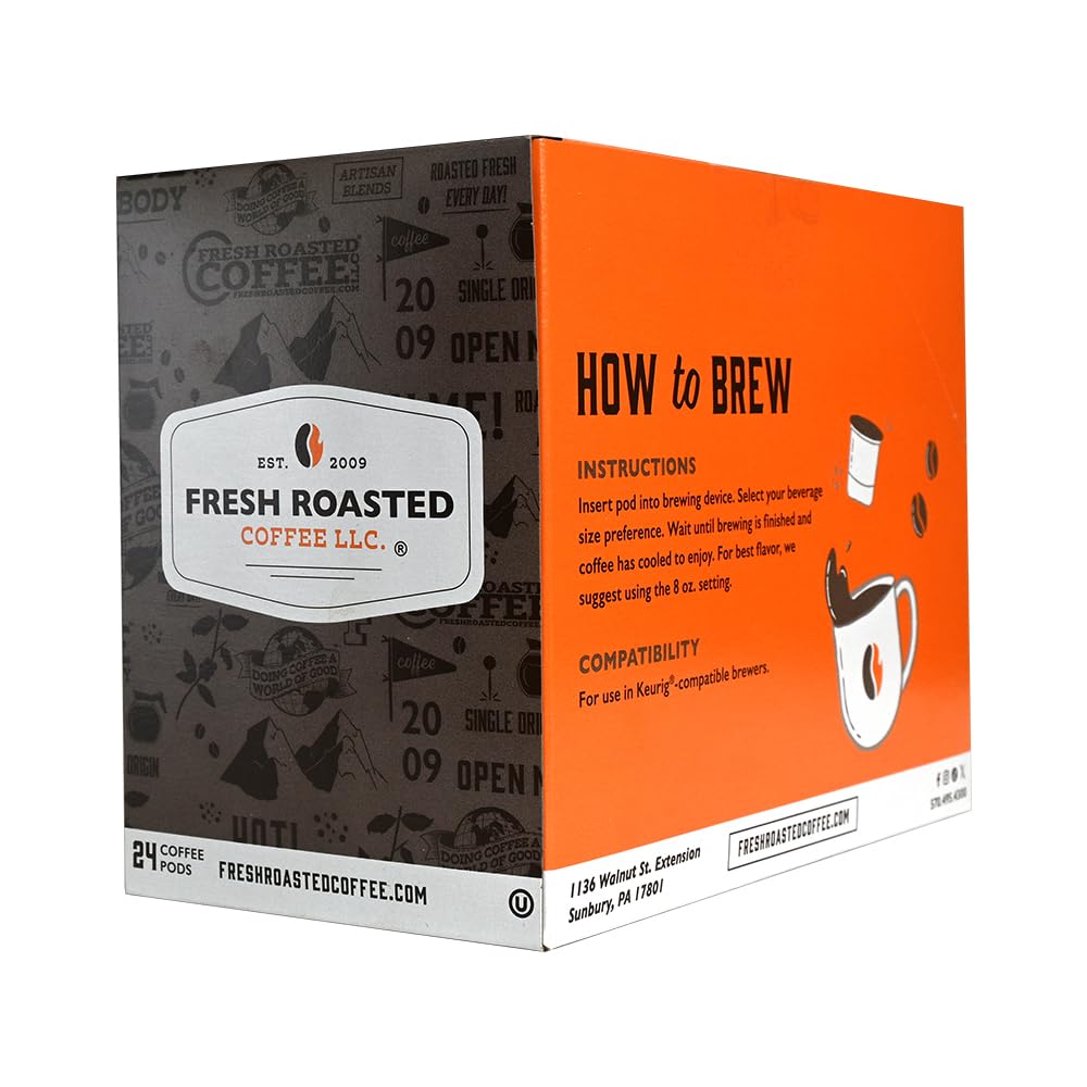 Fresh Roasted Coffee, Jamaica Blue Mountain Blend, tostado medio, Kosher, compatible con K-Cup, 24 cápsulas