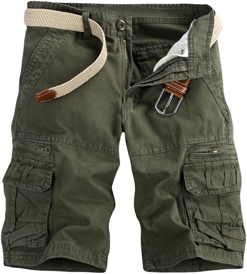 Pantalones cortos cargo para hombre, ajuste clásico, ligeros, Ripstop, para senderismo, trabajo al aire libre, con múltiples bolsillos