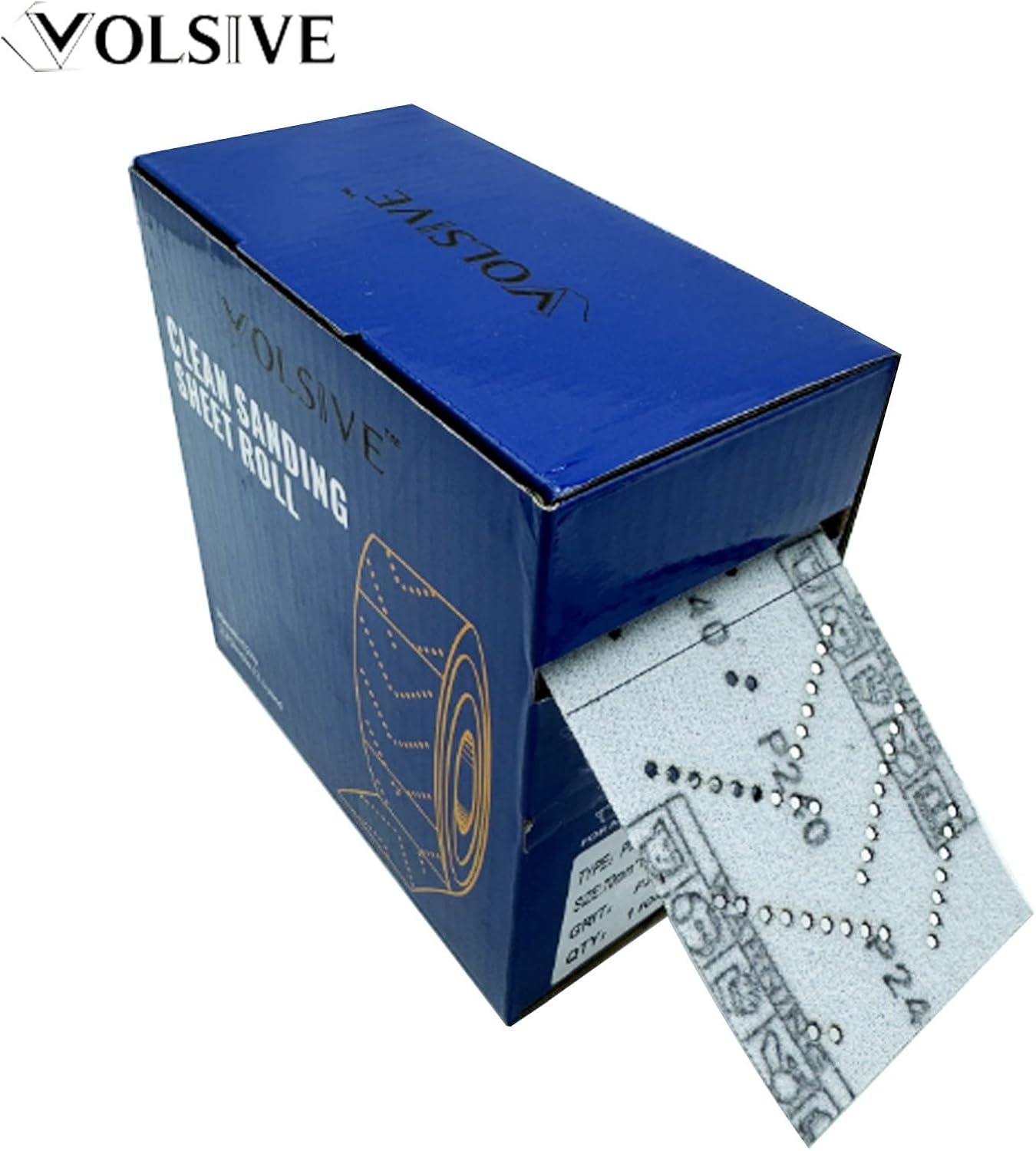 Rollo de lija abrasivo con varios agujeros, rollo de lija automotriz, rollo de arena limpia para carpintería, reparación de carrocerías de