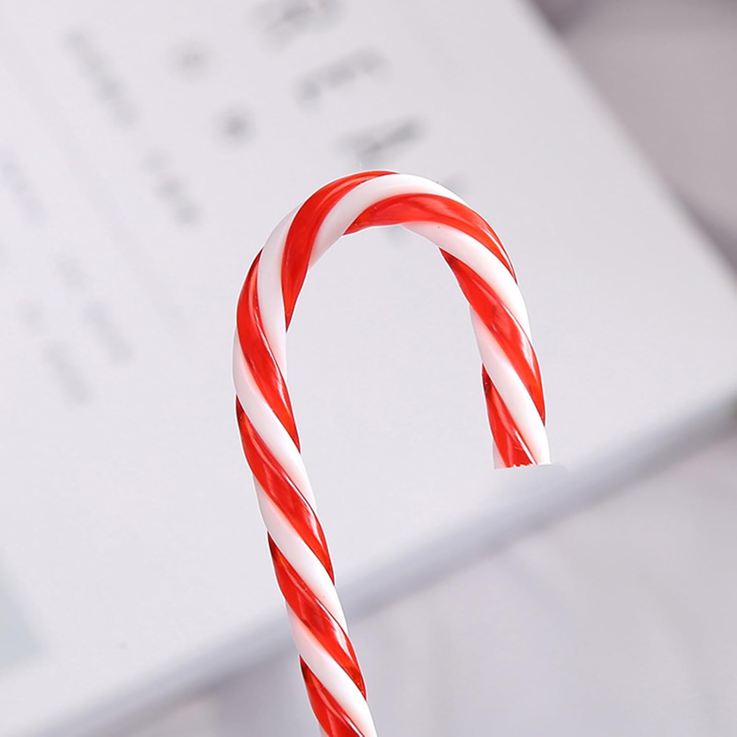 32 adornos navideños de bastón de caramelo de plástico para colgar en el árbol de Navidad, decoraciones para manualidades de Navidad, decoración de