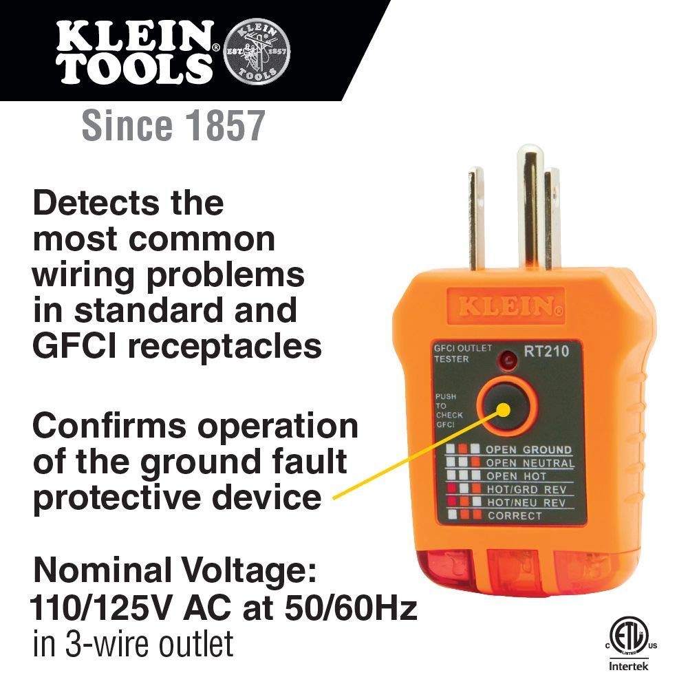 Klein Tools 80025 Kit de probador de salida con probador GFCI y probador de voltaje sin contacto, 2 piezas