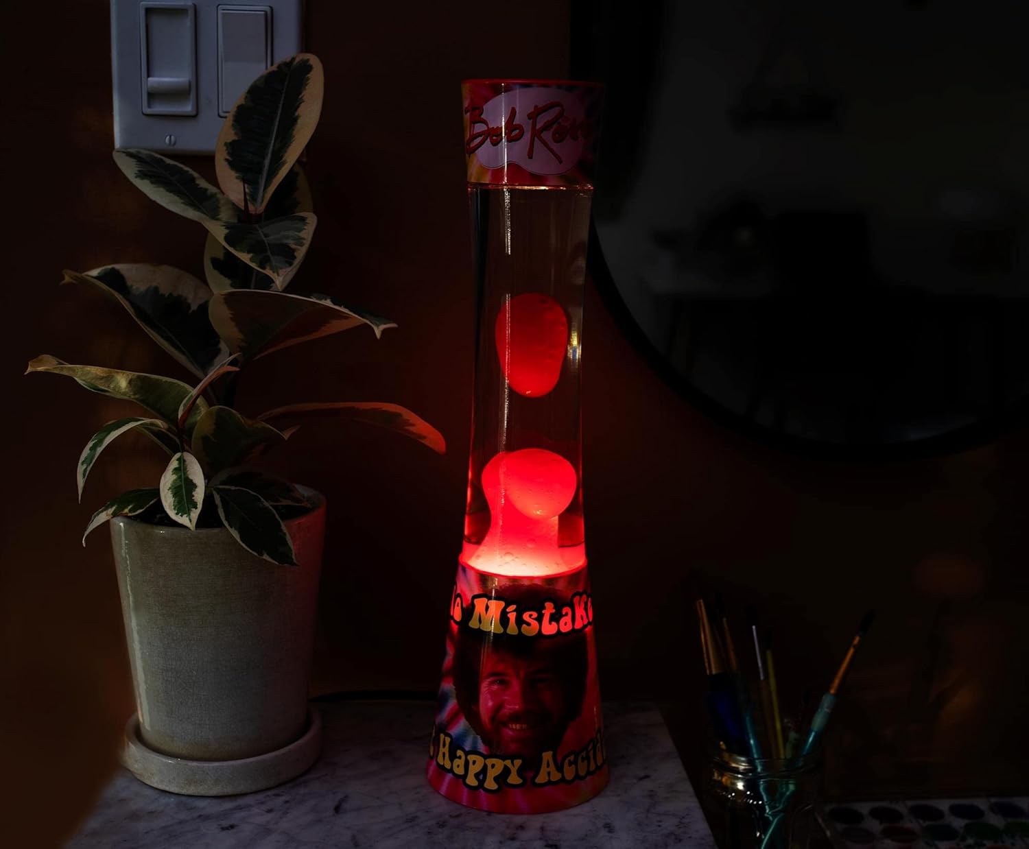 Bob Ross Tie-Dye Motion – Luz de estado de ánimo  16 pulgadas de alto