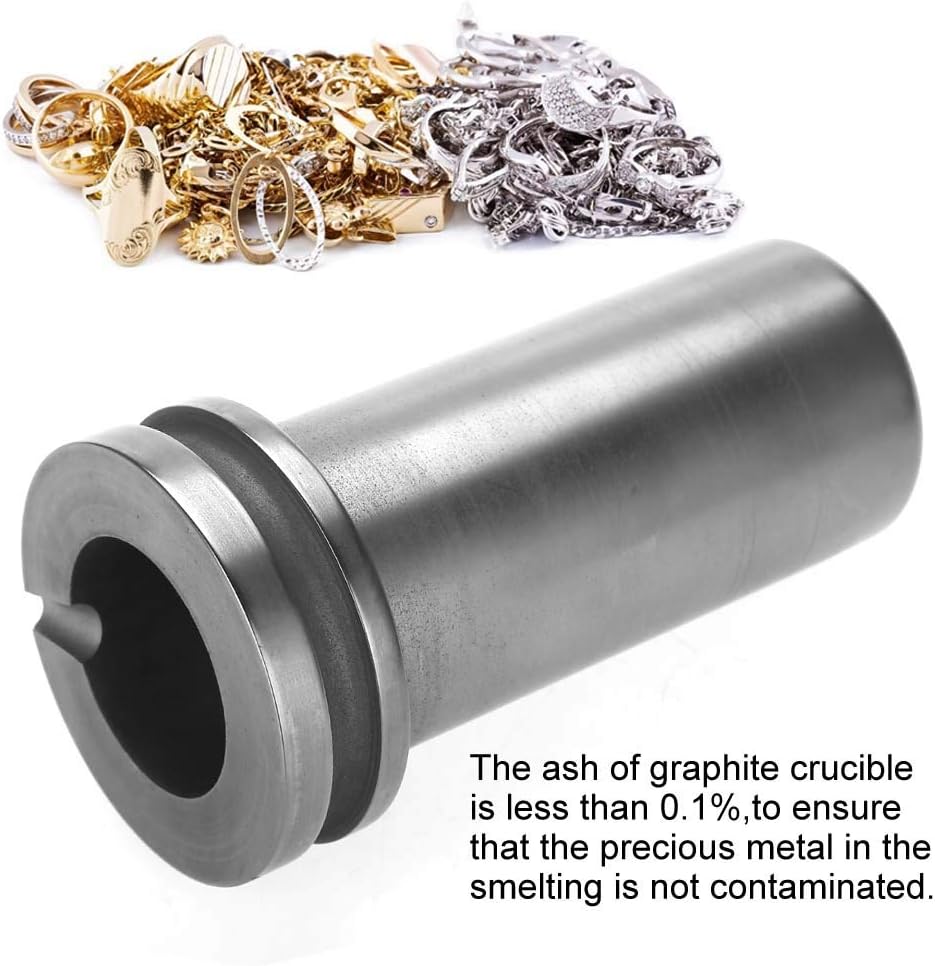 Crisol de fusión de grafito 2.2 lbs4.4 lbs6.6 lbs Crisol de grafito de alta pureza Fundición de metal de fusión de metal de oro y plata Chatarra