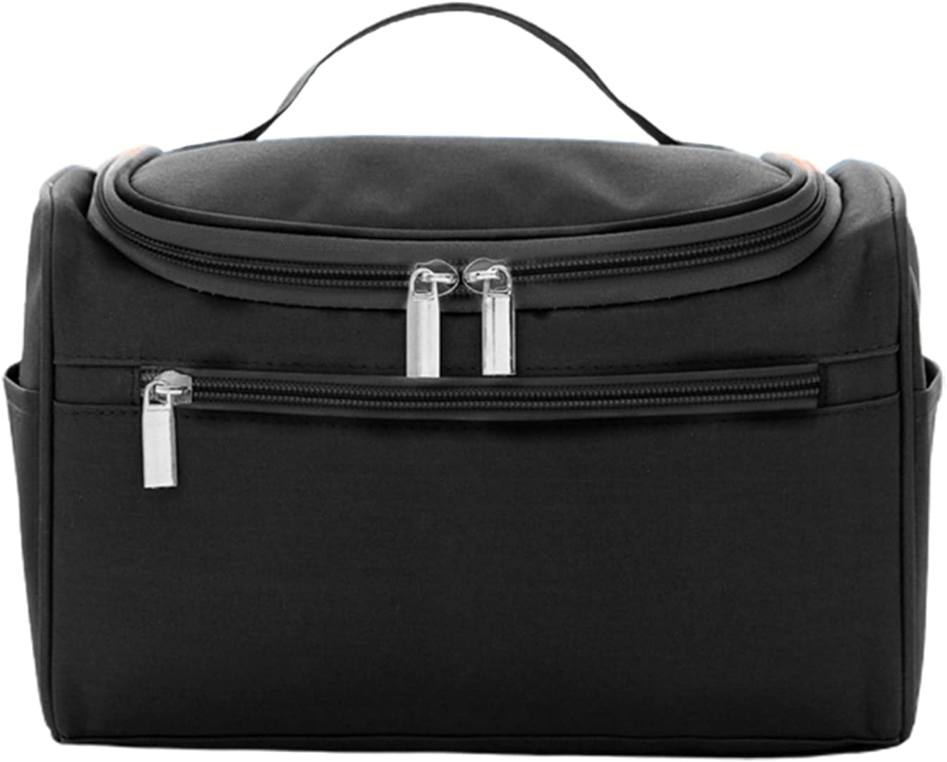 Maquillage Organizador con agarre de tela Oxford cómoda bolsa de mano para maquillaje negro