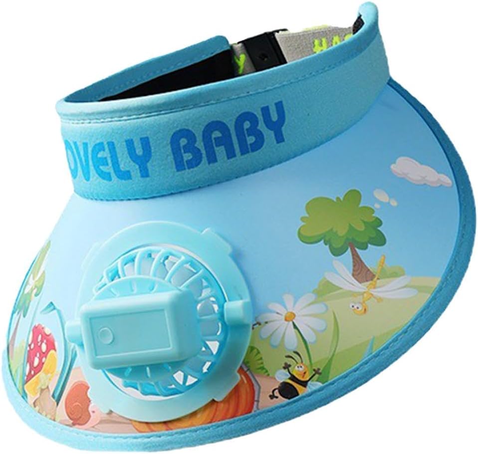 MYCENSE Sombrero con visera para el sol con ventilador, mini ventilador, sombrero para el sol, ventilador integrado para niñas, hombres y mujeres