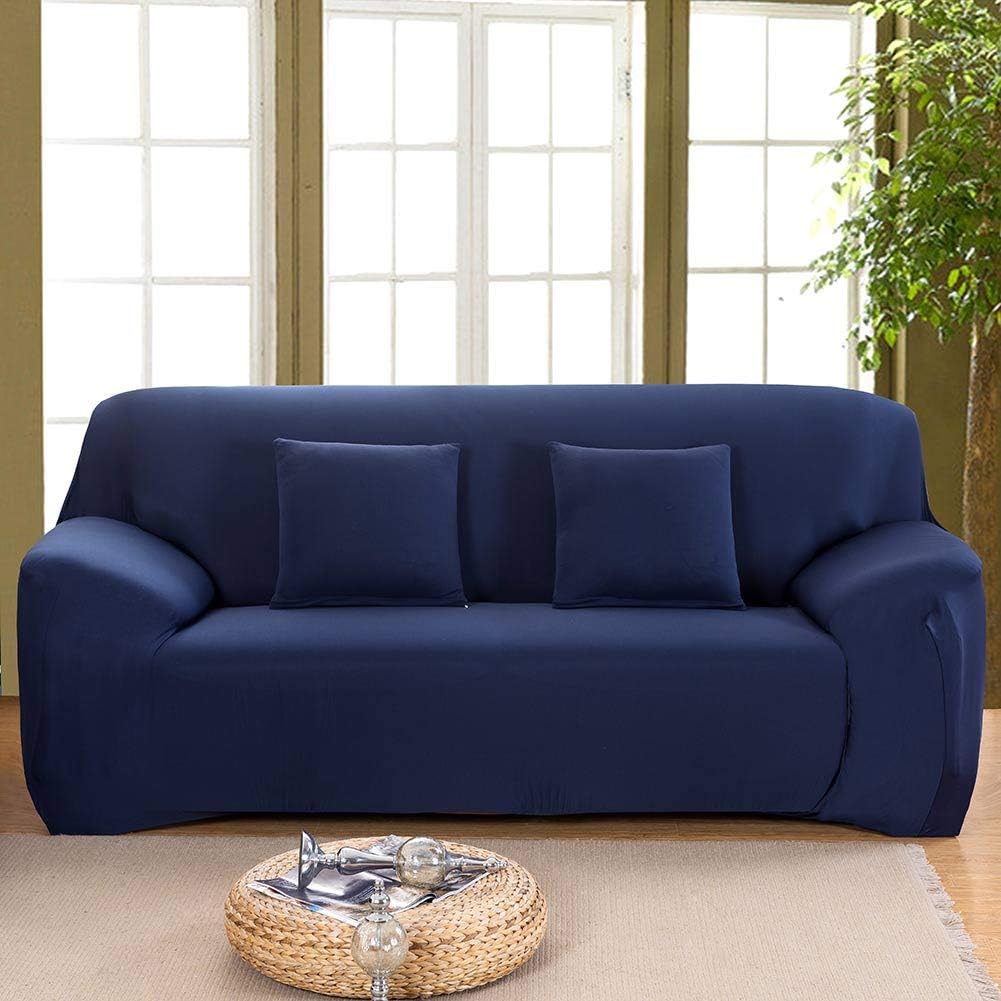 NDNCZDHC Funda de sofá elástica fácil de llevar, protector de muebles suave con parte inferior elástica, protector de sofá de poliéster y elastano,