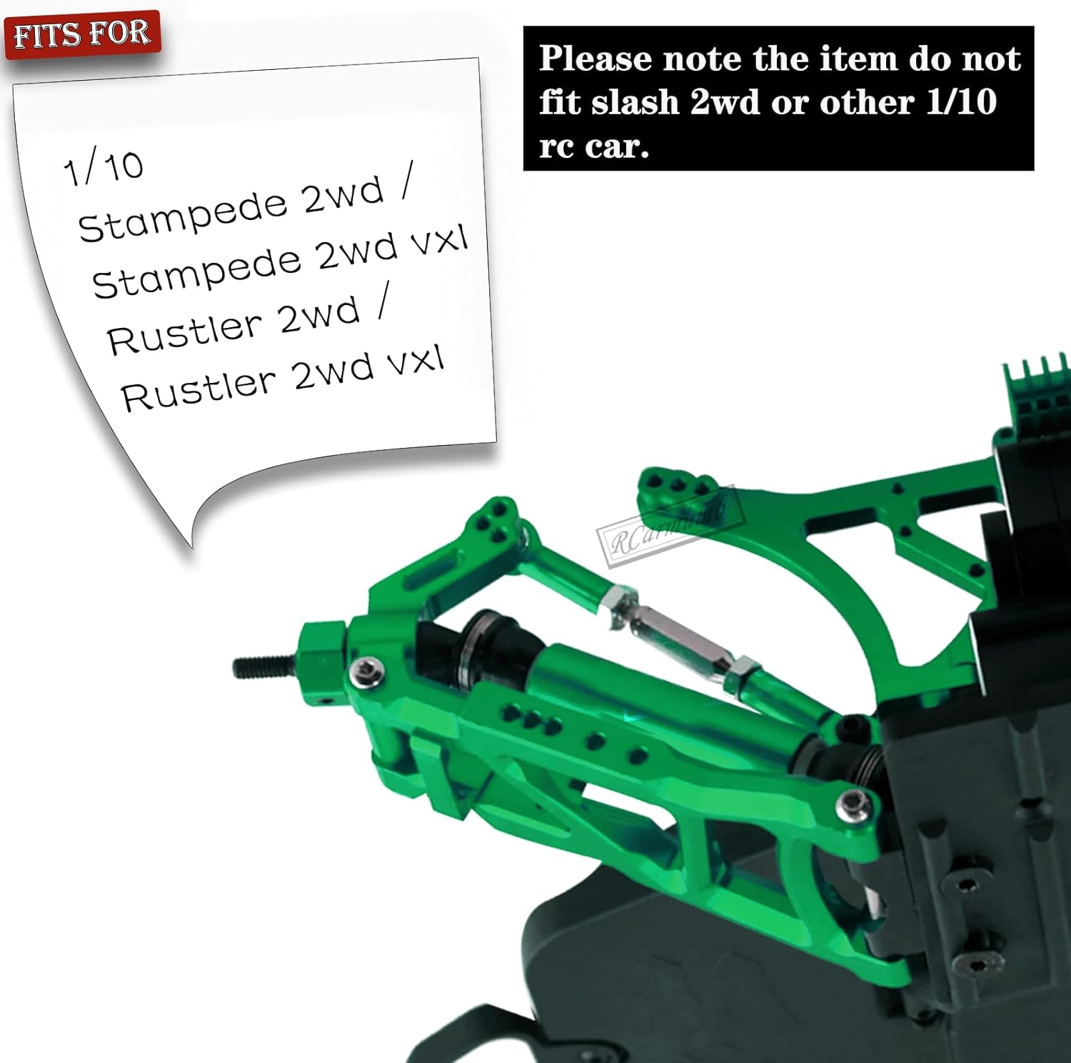 Pieza de mejoras para 110 Rustler VXL 2wdStampede VXL 2wd, 4 piezas de suspensión delantera y trasera de aluminio de aleación A para brazos de