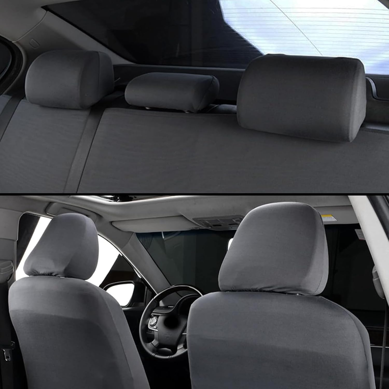 Paquete de 2 fundas protectoras para reposacabezas de automóvil, accesorios de vehículo, fundas para reposacabezas de automóvil, universales para