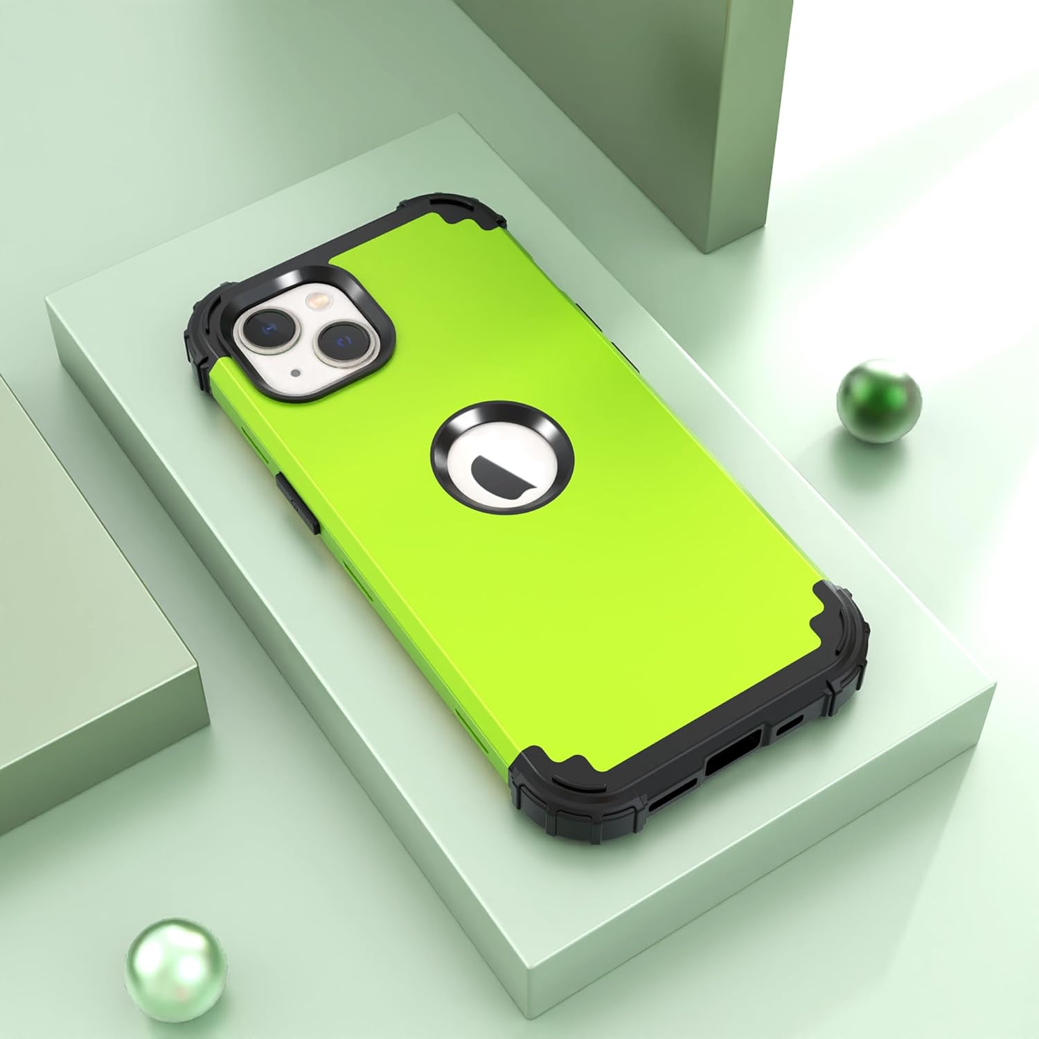 IDweel Funda para iPhone 13 con protector de pantalla, para iPhone 14, híbrida a prueba de golpes, protección resistente, cubierta de policarbonato