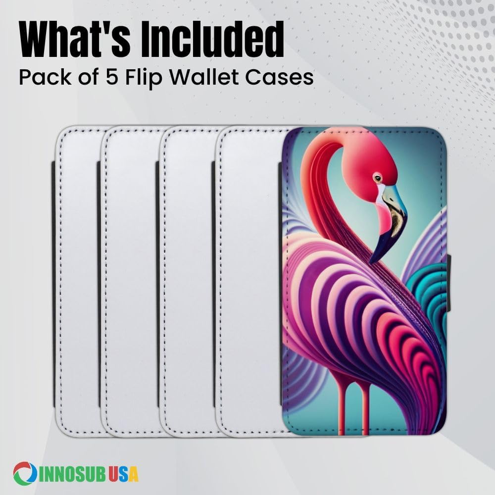 innosub 5 fundas para sublimación en blanco compatibles con Apple iPhone 11 Pro MAX (6.5 pulgadas)  con 3 ranuras para tarjetas de crédito para