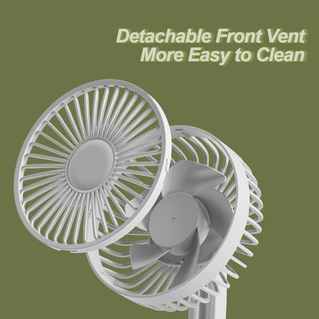 Ventiladores de mesa portátiles de 5 pulgadas con clip, cabezal oscilante de 120, arribaabajo, indicador LED ajustable, ajuste de temporizador,
