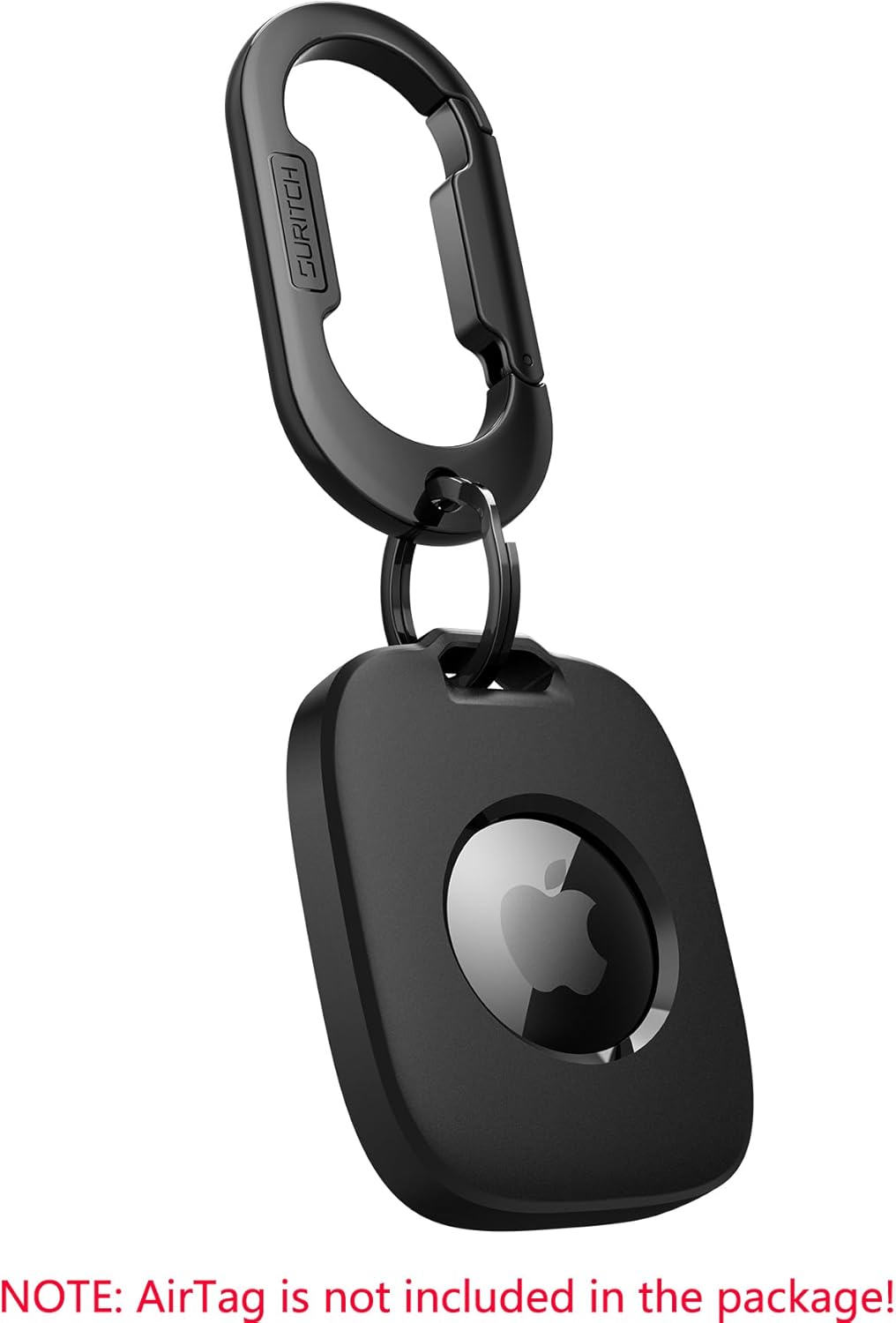 SURITCH Soporte para Apple AirTag, funda AirTag con mosquetón antipérdida, llavero protector de TPU a prueba de golpes para niños, llaves, mascotas,