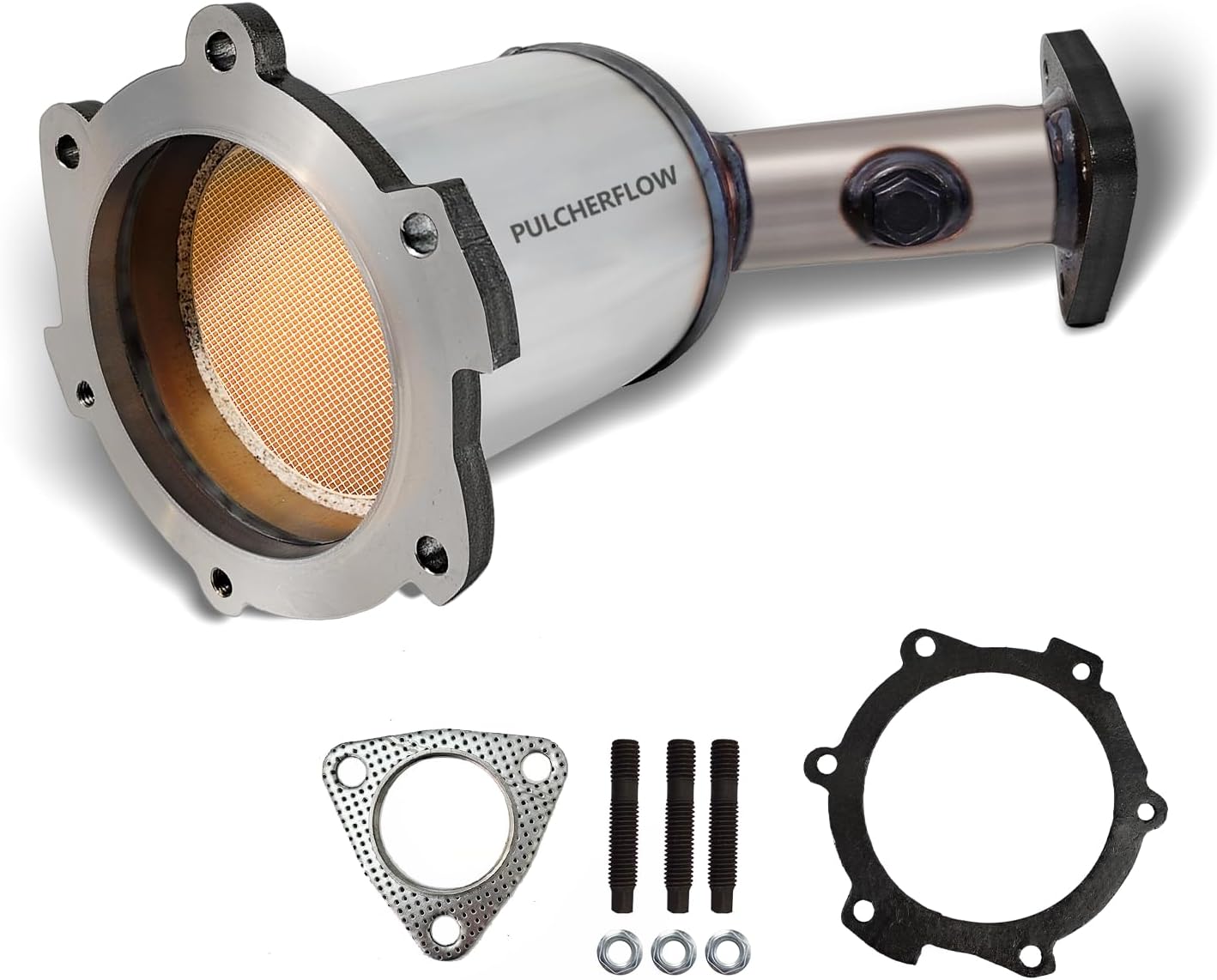 PULCHERFLOW Convertidor catalítico delantero izquierdo compatible con Nissan Murano 3.5L de alto rendimiento (compatible con 2003 2004 2005 2006