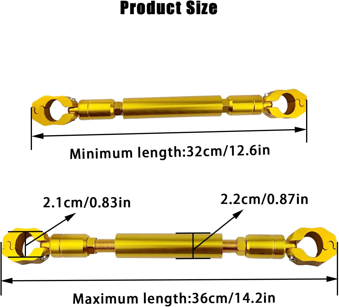 Barra de equilibrio de motocicleta, soporte universal de mango de motocicleta de 0.866 in, aleación de aluminio, barra de manillar de motocicleta,