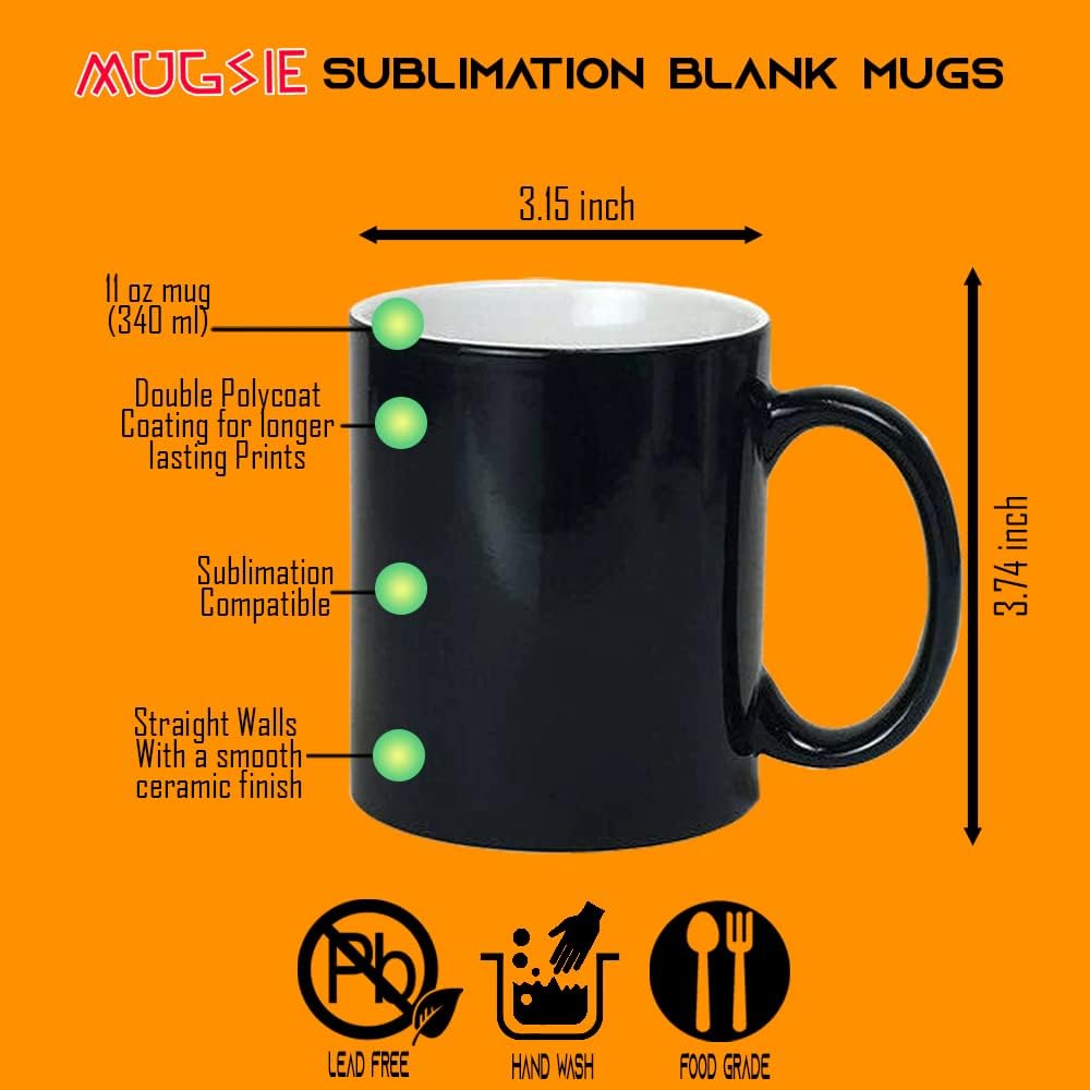 TWISTED ENVY 12 tazas de sublimación de color Chaging de 11 oz con caja de regalo. Tazas – Caja de cartón con soporte de espuma de 12 unidades