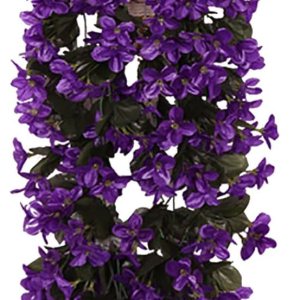 Guirnalda de flores falsas artificiales violetas, flores de seda, cesta colgante de flores violetas, guirnalda colgante de glicina para pared de Guirnalda de flores falsas artificiales violetas, flores de seda, cesta colgante de flores violetas, guirnalda colgante de glicina para pared de