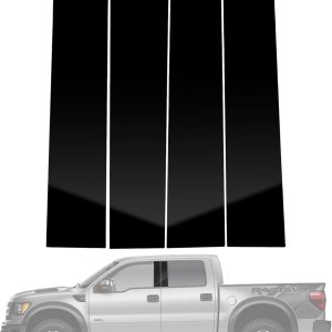 BASIKER 4 calcomanías antiarañazos compatibles con Ford F-150 2004-2014 para ventana de puerta, molduras de pilar de puerta BASIKER 4 calcomanías antiarañazos compatibles con Ford F-150 2004-2014 para ventana de puerta, molduras de pilar de puerta