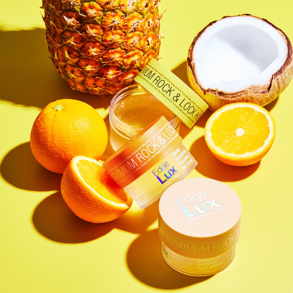 Edge Lux Edge Control Cera de 48 horas de sujeción máxima sin descamación ingredientes naturales perfumados acondicionadores para el cabello (3.53