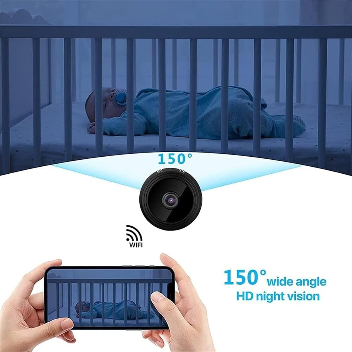 YuuKeni Camtrix – Mini cámara de seguridad magnética, mini cámara de seguridad magnética inalámbrica HD de 1080p, enfoque espía magnética, mini