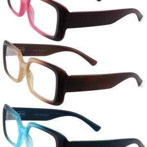 Gafas de lectura rectangulares para mujer, para lectores de mujer, bloqueador de luz azul Gafas de lectura rectangulares para mujer, para lectores de mujer, bloqueador de luz azul