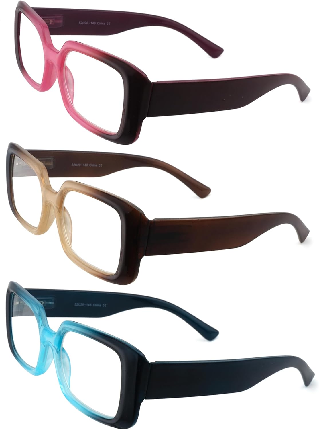 Gafas de lectura rectangulares para mujer, para lectores de mujer, bloqueador de luz azul