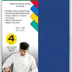 Cut N’ Funnel – Juego de 4 alfombrillas de plástico flexible de calibre pesado multicolor de 18 x 12 pulgadas, fabricadas en los Estados Unidos, sin Cut N’ Funnel – Juego de 4 alfombrillas de plástico flexible de calibre pesado multicolor de 18 x 12 pulgadas, fabricadas en los Estados Unidos, sin