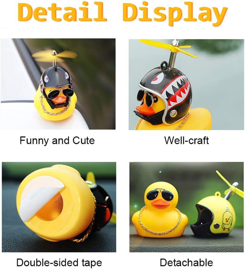 wonuu – Adornos de goma para coche, diseño de pato, color amarillo
