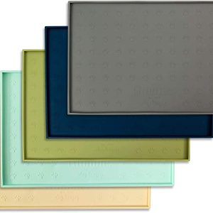 Bandeja de alimentación para alimentos, antideslizante, antiderrames, tapete elevado para comida para perros, fácil de limpiar, impermeable, Bandeja de alimentación para alimentos, antideslizante, antiderrames, tapete elevado para comida para perros, fácil de limpiar, impermeable,