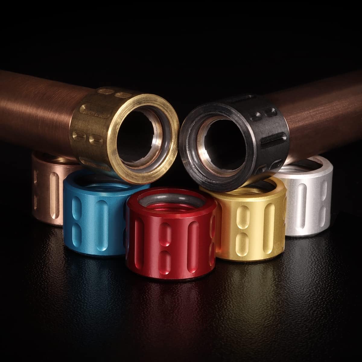 NDZ Performance Protector de rosca de barril 12×28, 578×28, 916×24 aluminio o acero inoxidable con junta tórica – Elige hilo, color y estilo