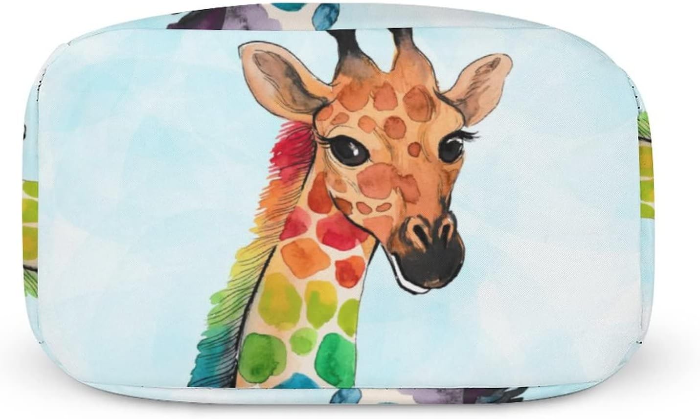 QJHEC Lonchera de jirafa, reutilizable, linda bolsa de almuerzo aislada para niños, bolsa de mano multifuncional para la escuela, contenedor de