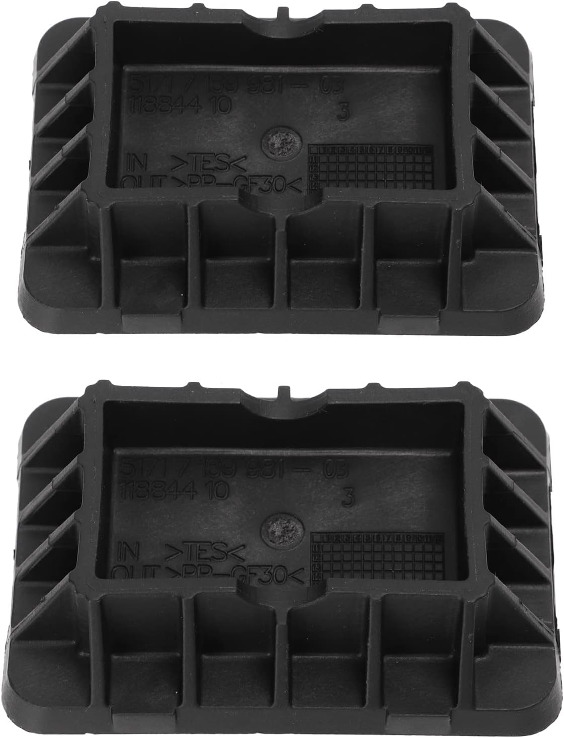 51717169981, ABS de goma debajo del coche Jack Pad Negro Car Lift Jack Plug para automóviles