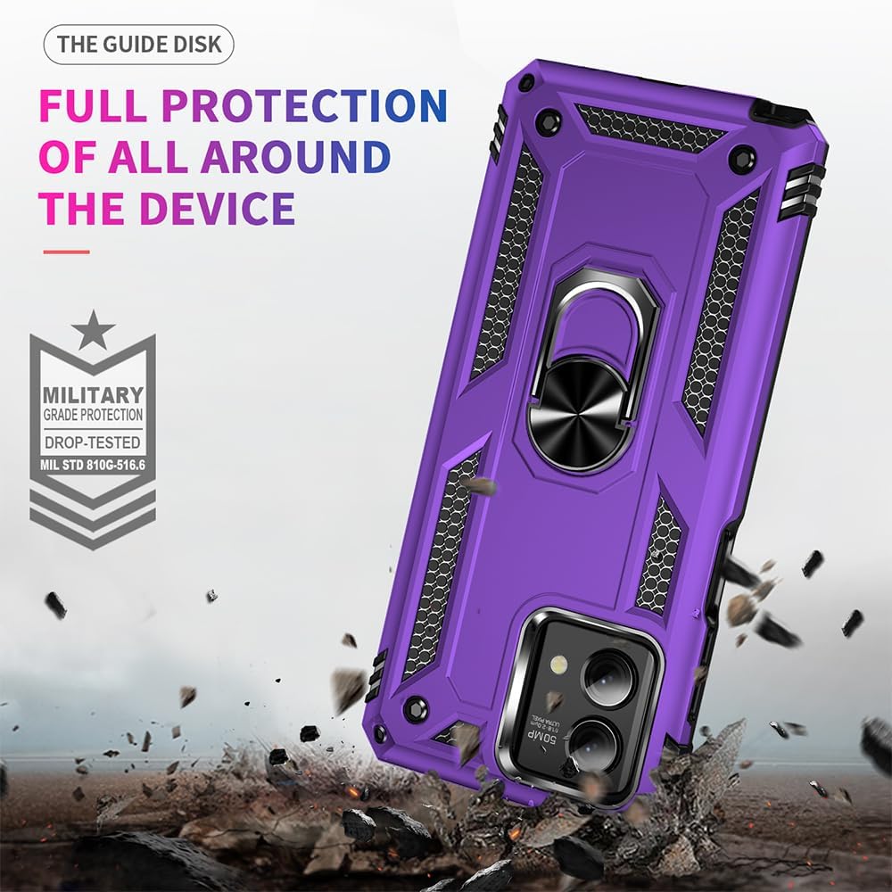 Funda para Moto G Stylus 5G 2023, Motorola G Stylus 5G 2023 con protector de pantalla HD, fundas protectoras de grado militar con anillo para Moto G