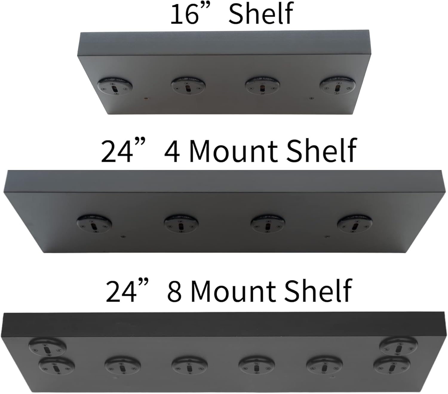 Bendy3D Solutions Estante tonal para accesorios de 16 pulgadas – (negro, estante de 16 pulgadas – 4 soportes)