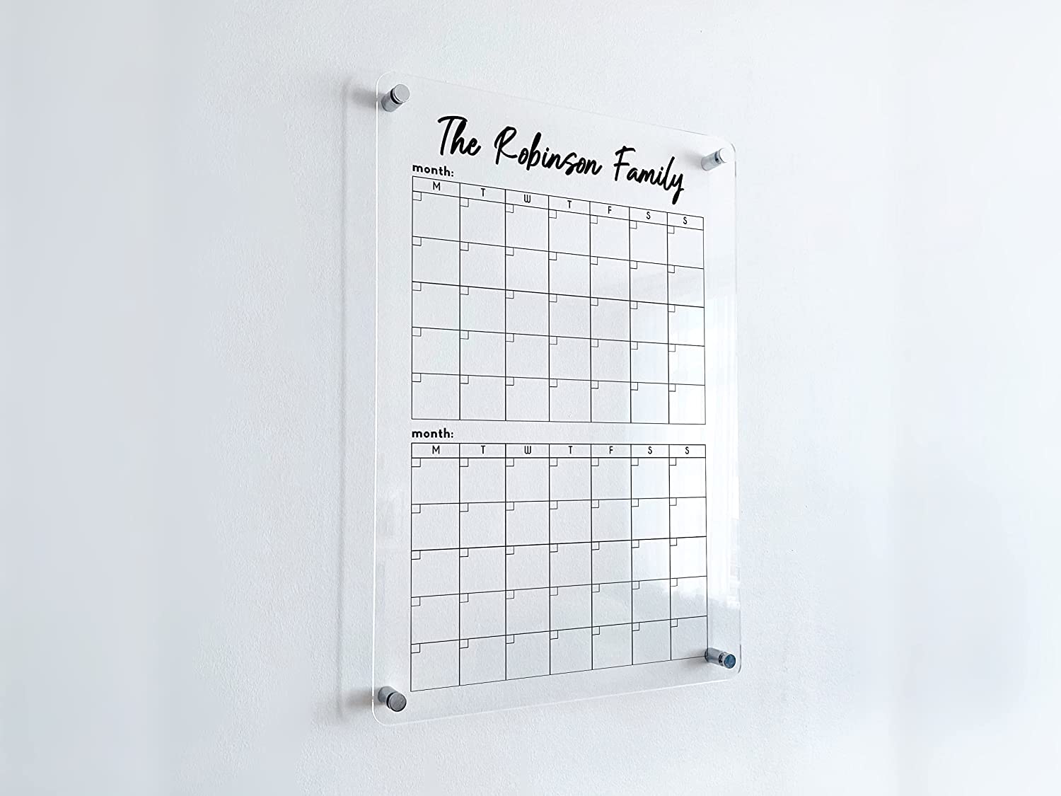 Two Month Wall Calendar Vertical Personalized Planner – Personalized Calendar 2024, Dry Erase Two Month Planner Family Calendar 2024 Calendar w