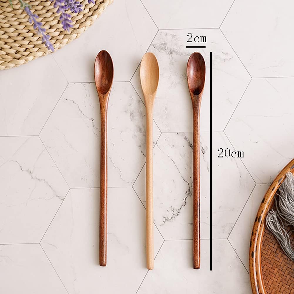 Cuchara de cóctel de 4 piezas, cuchara mezcladora, cuchara de té helado, cuchara de café, cuchara de barra de mango largo, agitador de cóctel de