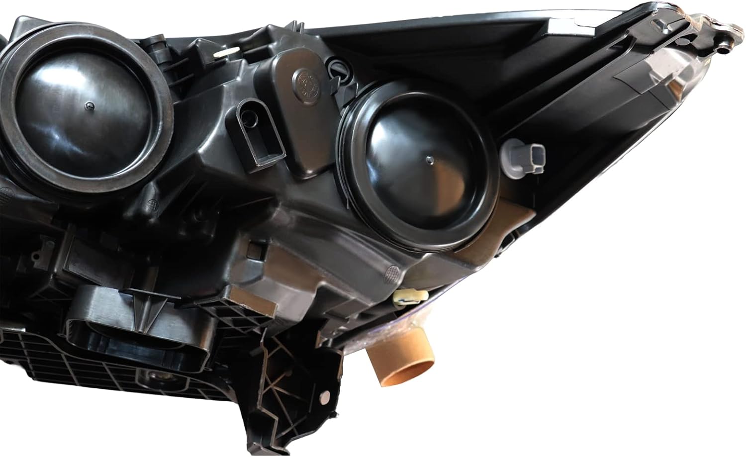 CNCEST Faros delanteros de proyector sin LED DRL  Ajuste directo  Carcasa negra transparente  Para modelos Ford Escape 2017-2019  Lado derecho del