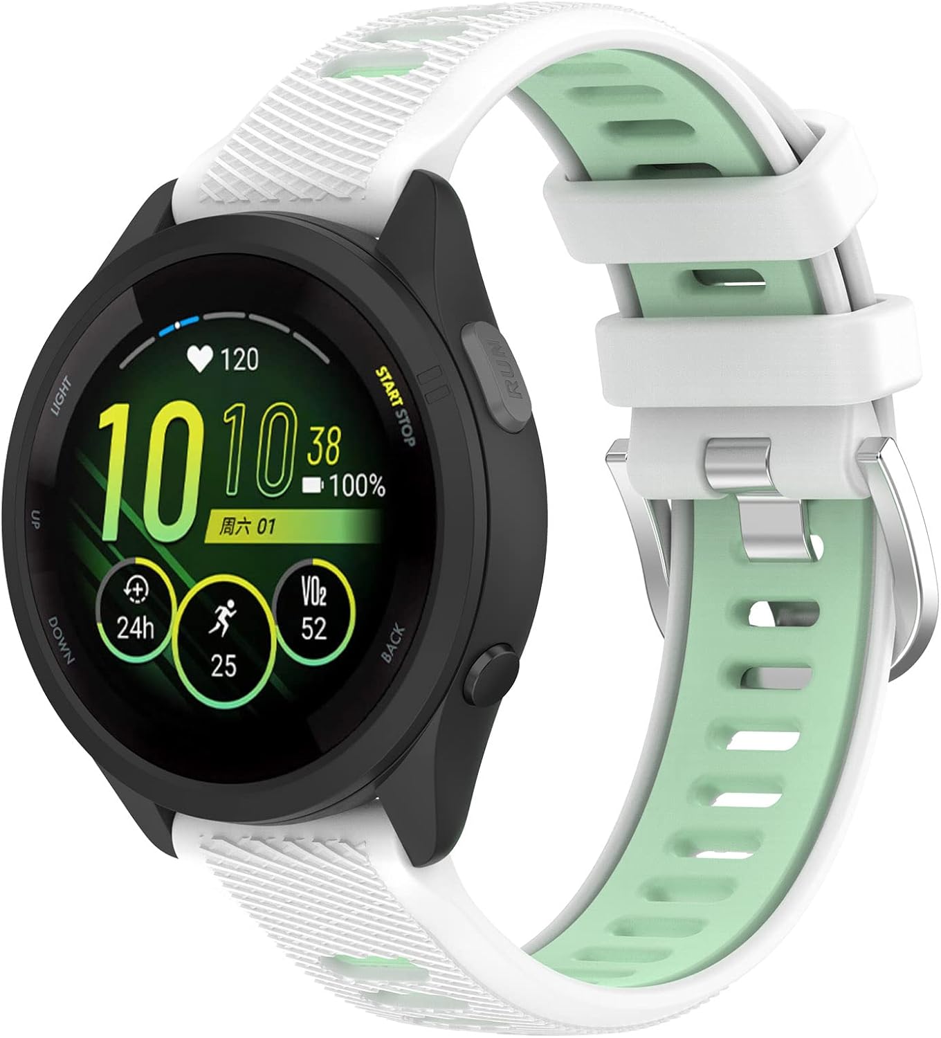 Paquete de 6 correas destinadas a Garmin Vivoactive 4SVivomove 3SForerunner 25S 265SVenu 2SVenu 3S Smartwatch Correa de repuesto de 0.709 in
