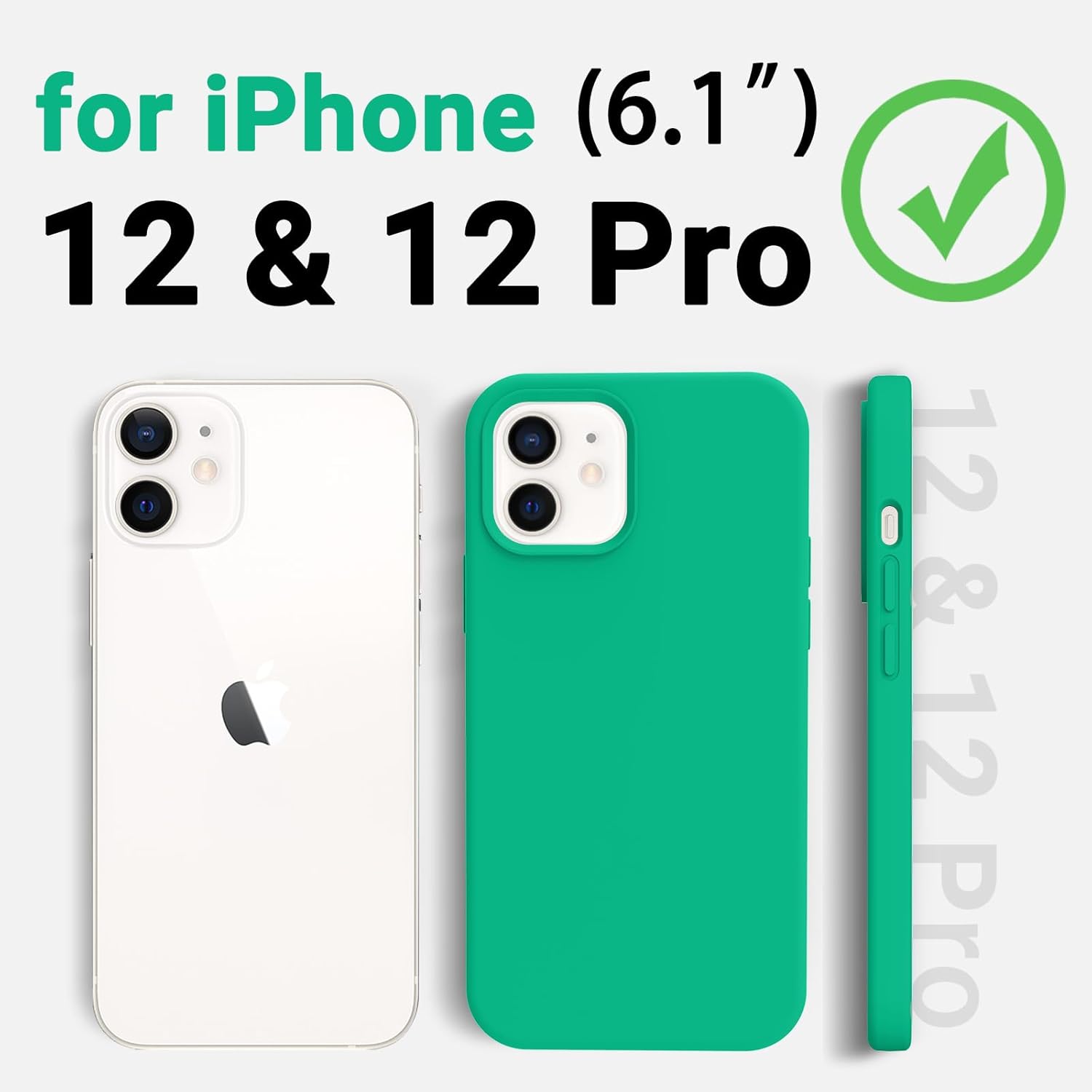 AOTESIER Funda diseñada para iPhone 1212 Pro, funda protectora de silicona a prueba de golpes con protección contra caídas de grado militar forro de