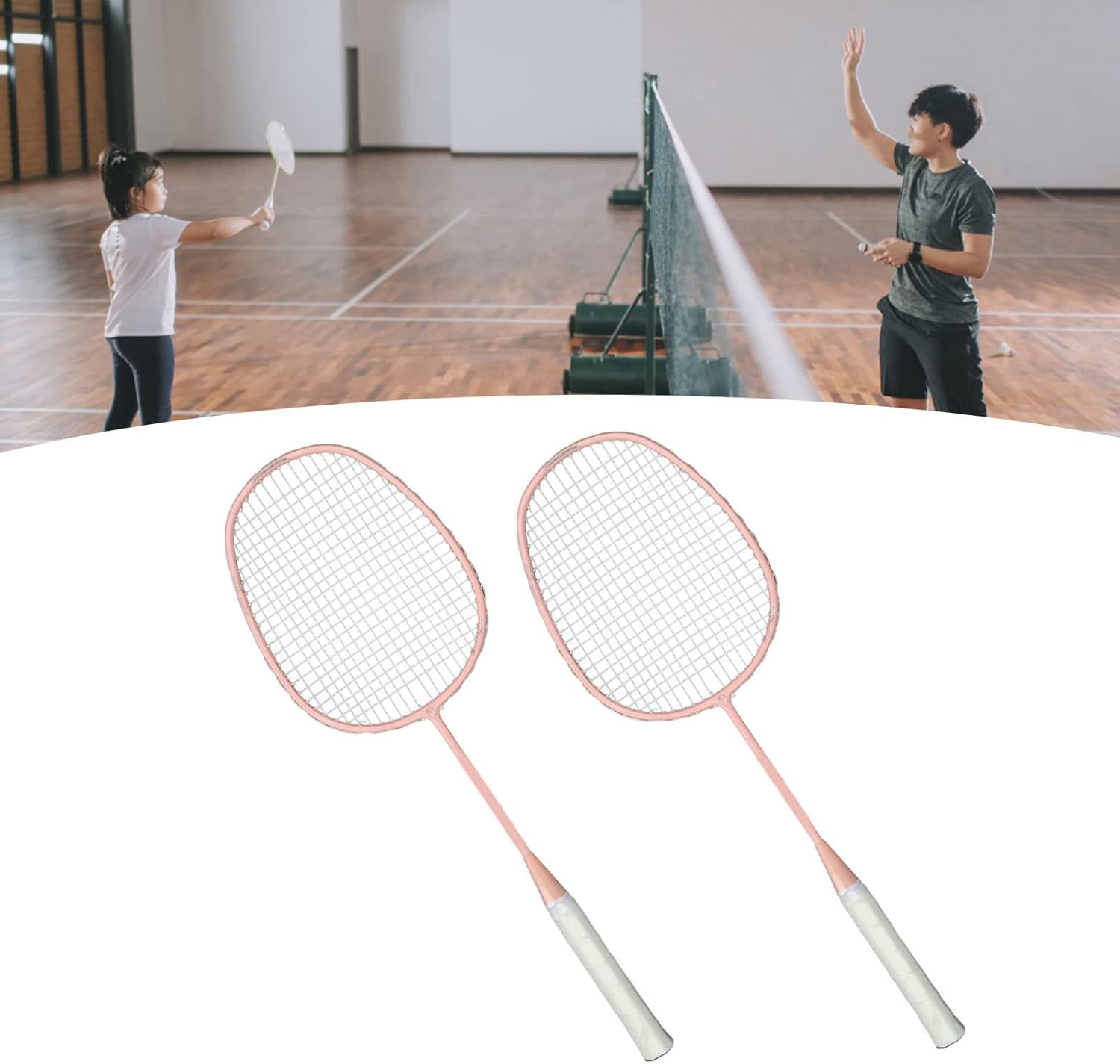 Juego de raquetas de bádminton para juegos de patio trasero al aire libre, juego recreativo, principiantes, deportes, raqueta de bádminton recta con