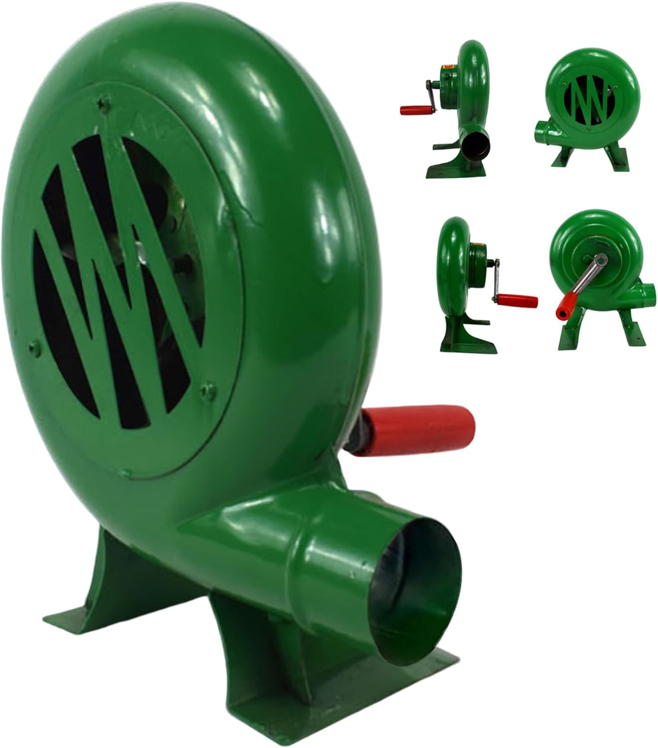 Ventiladores de barbacoa, soplador de barbacoa de 200 W, mini soplador de forja de herrero con conducto de hierro, soplador manual portátil para