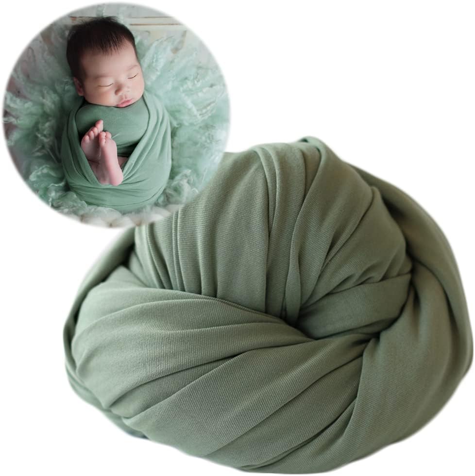 Envoltura elástica para fotografía recién nacida, para bebé, accesorios de fotografía, manta elástica para bebé (verde)