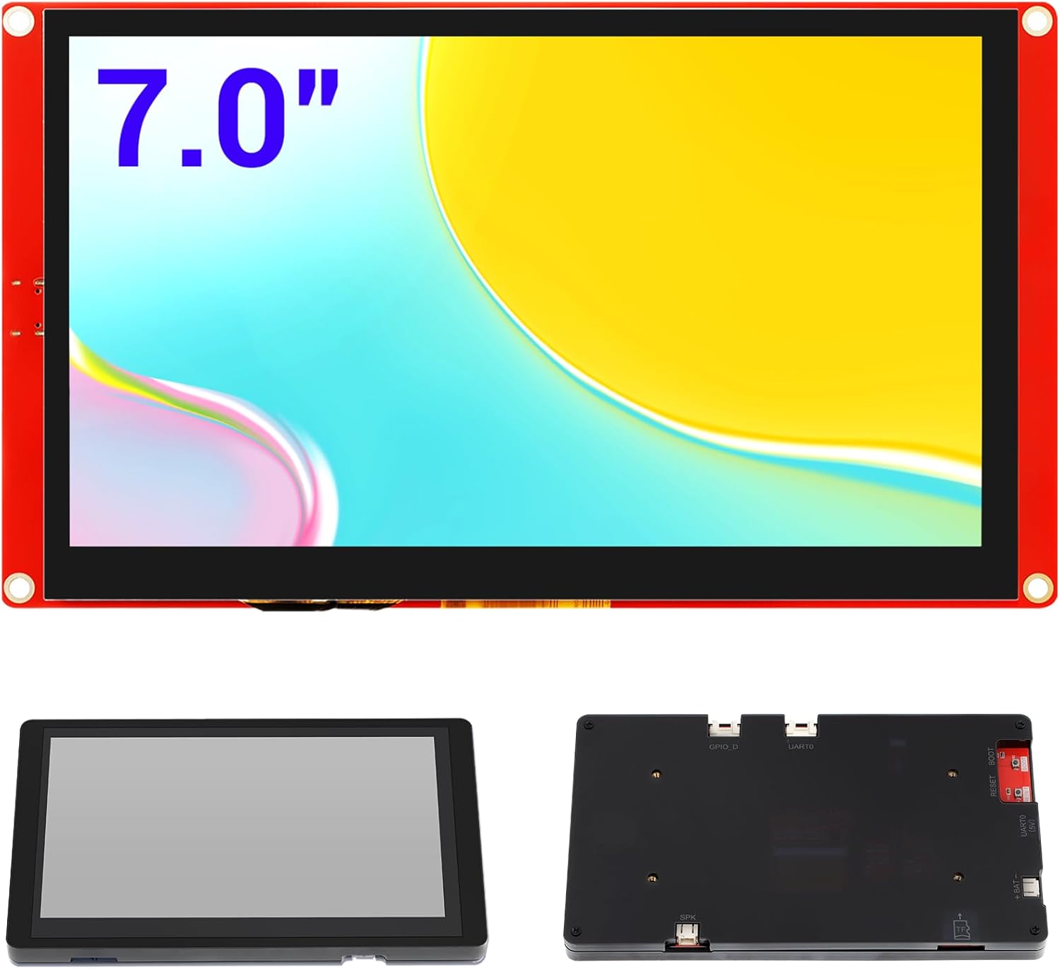 ELECROW ESP32 Monitor de pantalla táctil TFT LCD de 7 pulgadas Pantalla táctil 800×480 SPI HMI Pantalla ESP32-S3-WROOM (con estuche)